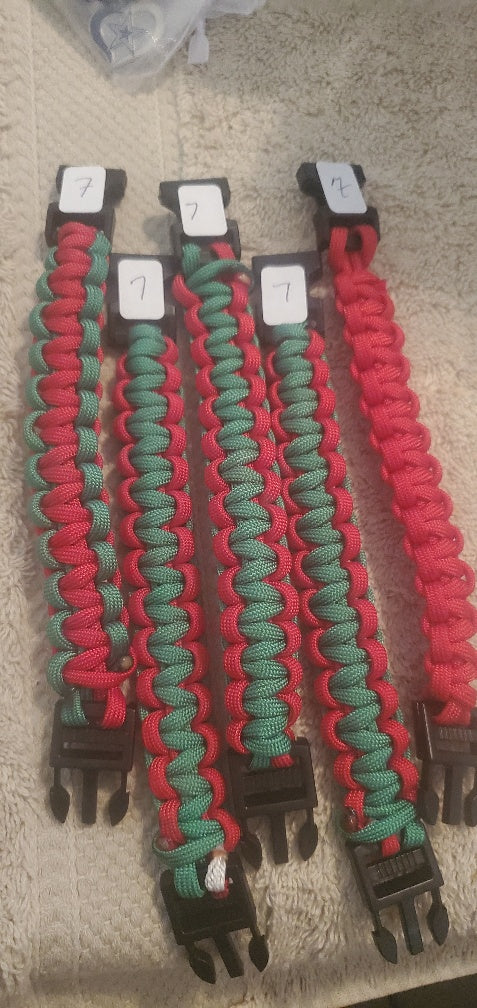 Paracord 550 Christmas Bracelet